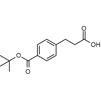 3-(4-(叔丁氧羰基)苯基)丙酸结构式