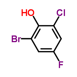 2-Bromo-6-chloro-4-fluorophenol Structure