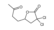 3,3-dichloro-5-(3-oxobutyl)oxolan-2-one结构式