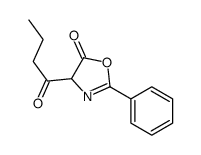 4-butanoyl-2-phenyl-4H-1,3-oxazol-5-one结构式