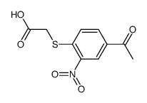 S-(2-nitro-4-acetylphenyl)thioglycolic acid结构式