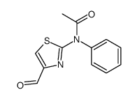 N-(4-甲酰基-1,3-噻唑-2-基)-n-苯乙酰胺结构式