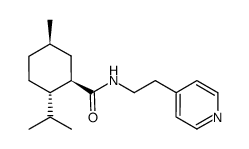 (1R,2S,5R)-2-isopropyl-5-methyl-N-(2-(pyridin-4-yl) ethyl)cyclohexanecarboxamide Structure