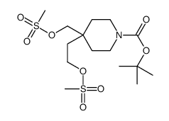 TERT-BUTYL 4-(2-((METHYLSULFONYL)OXY)ETHYL)-4-(((METHYLSULFONYL)OXY)METHYL)PIPERIDINE-1-CARBOXYLATE Structure