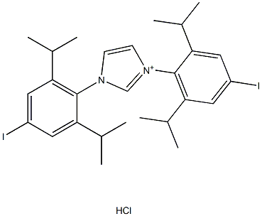 1,3-双(4-碘-2,6-二异丙基苯基)-1H-咪唑-3-氯化铵结构式