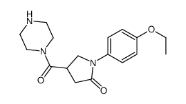 1-[[1-(4-ethoxyphenyl)-5-oxo-3-pyrrolidinyl]carbonyl]piperazine结构式