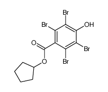 2,3,5,6-tetrabromo-4-hydroxy-benzoic acid cyclopentyl ester Structure