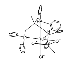 [(1,1,1-tris-(diphenylphosphinomethyl)ethane)Ru(η2-OAc)Cl] Structure