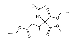 1-acetylamino-2-methyl-propane-1,1,3-tricarboxylic acid triethyl ester结构式