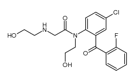 N-(4-chloro-2-(2-fluorobenzoyl)phenyl)-N-(2-hydroxyethyl)-2-((2-hydroxyethyl)amino)acetamide Structure