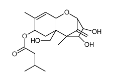 (3alpha,4beta,8alpha)-3,4,15-trihydroxytrichotheca-9,12-dien-8-yl 3-methylbutanoate Structure