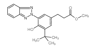 双【3-[3-(2H-苯并三唑-2-基)-4-羟基-5-叔丁基苯基]-丙酸】-聚乙二醇 300 酯结构式