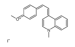 4-[(Z)-2-(4-METHOXYPHENYL)ETHENYL]-1-METHYLQUINOLINIUM IODIDE结构式