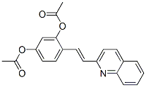 Diacetic acid 4-[2-(quinolin-2-yl)vinyl]-1,3-phenylene ester结构式