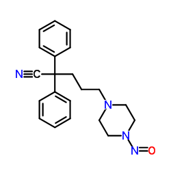 5-(4-亚硝基哌嗪-1-基)-2,2-二苯基戊腈结构式