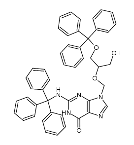 6H-Purin-6-one, 1,9-dihydro-9-[[1-(hydroxyMethyl)-2-(triphenylmethoxy)ethoxy]Methyl]-2-[(triphenylmethyl)amino]- picture