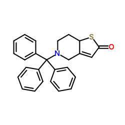 5,6,7,7a-四氢-5-(三苯甲基)噻吩并[3,2-c]吡啶酮结构式