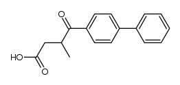 4-biphenyl-4-yl-3-methyl-4-oxo-butyric acid结构式