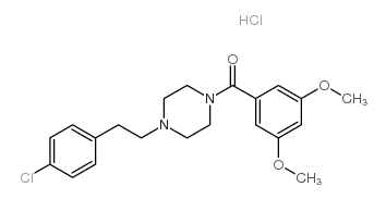 Piperazine, 1-(2-(4-chlorophenyl)ethyl)-4-(3,5-dimethoxybenzoyl)-, mon ohydrochloride picture