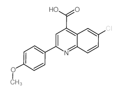 6-Chloro-2-(4-methoxyphenyl)quinoline-4-carboxylic acid Structure