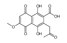 1,4-dihydroxy-6-methoxy-5,8-dioxo-3-(2-oxopropyl)naphthalene-2-carboxylic acid Structure