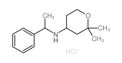 (2,2-Dimethyl-tetrahydro-pyran-4-yl)-(1-phenyl-ethyl)-amine hydrochloride Structure