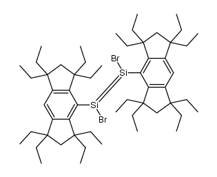 (E)-1,2-dibromo-1,2-bis(1,1,3,3,5,5,7,7-octaethyl-s-hydrindacen-4-yl)-disilene Structure