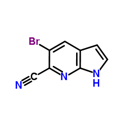 5-Bromo-1H-pyrrolo[2,3-b]pyridine-6-carbonitrile Structure