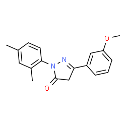 1-(2,4-dimethylphenyl)-3-(3-methoxyphenyl)-1H-pyrazol-5(4H)-one结构式