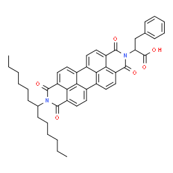 3-苯基-2-(1,3,8,10-四氧代-9-(十三烷-7-基)-9,10-四氢蒽[2,1,9-DEF:6,5,10-D'E'F']二异喹啉-2(1H,3H,8H)-基)丙酸结构式