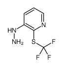 3-Hydrazino-2-[(trifluoromethyl)sulfanyl]pyridine Structure