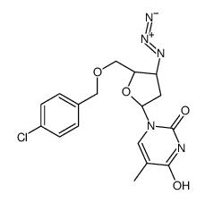 1-[(2R,4S,5S)-4-azido-5-[(4-chlorophenyl)methoxymethyl]oxolan-2-yl]-5-methylpyrimidine-2,4-dione结构式