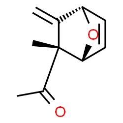 Ethanone, 1-(2-methyl-3-methylene-7-oxabicyclo[2.2.1]hept-5-en-2-yl)-, endo- Structure