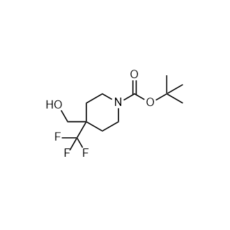4-(羟甲基)-4-(三氟甲基)哌啶-1-羧酸叔丁酯结构式