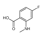 4-氟-2-(甲基氨基)苯甲酸结构式