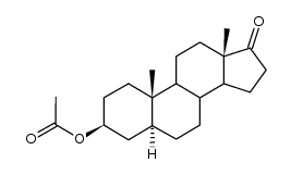 3β-acetoxy-(5α)-androstan-17-one Structure
