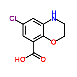 6-Chloro-3,4-dihydro-2H-benzo[b][1,4]oxazine-8-carboxylic acid Structure