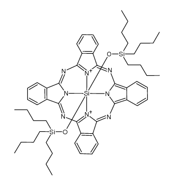 silicon phthalocyanine bis(tri-n-butylsilyl oxide) Structure