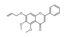 5,6-dimethoxy-2-phenyl-7-(prop-2-en-1-yloxy)-4H-1-benzopyran-4-one结构式