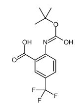 2-((叔丁氧羰基)氨基)-5-(三氟甲基)苯甲酸结构式