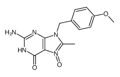 9-(4-methoxybenzyl)-8-methylguanine 7-oxide结构式