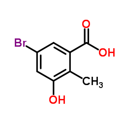5-Bromo-3-hydroxy-2-methylbenzoic acid Structure