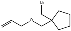 1-((烯丙氧基)甲基)-1-(溴甲基)环戊烷结构式