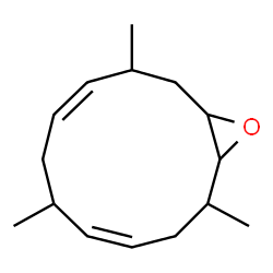 2,6,10-trimethyl-13-oxabicyclo[10.1.0]trideca-4,8-diene结构式