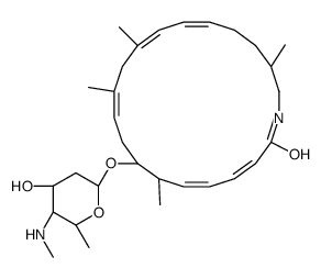 Azacycloeicosa-3,5,10,13,15-pentaen-2-one,7,11,13,19-tetramethyl-8-[[2,4,6-trideoxy-4-(methylamino)-b-D-ribo-hexopyranosyl]oxy]-,(3E,5E,7S,8S,10E,13E,15E,19S)-结构式