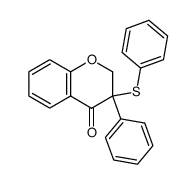 3-phenyl-3-phenylthio-2,3-dihydro-(4H)-benzopyran-4-one结构式