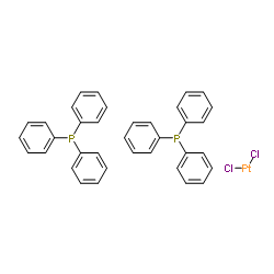 顺-二氯双(三苯基膦)铂(II)结构式