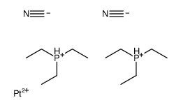 platinum(2+),triethylphosphanium,dicyanide Structure