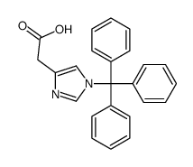 (1-三苯甲游基-1H-咪唑-4-基)乙酸结构式
