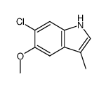 6-chloro-5-methoxy-3-methylindole结构式